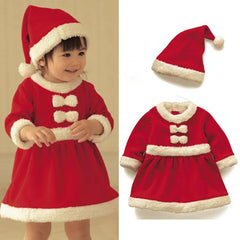 Christmas Santa Claus Suit 0-12Year Kid Christmas Party Costume Suit Baby Boy/Girl 3PCS Kids New Year Children's Clothing Set