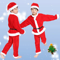 Christmas Santa Claus Suit 0-12Year Kid Christmas Party Costume Suit Baby Boy/Girl 3PCS Kids New Year Children's Clothing Set