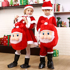 Boys Girls Christmas Costume Festival Santa Clause Green Elf for Baby Kids New Year Children Clothing Set Fancy Xmas Party Dress